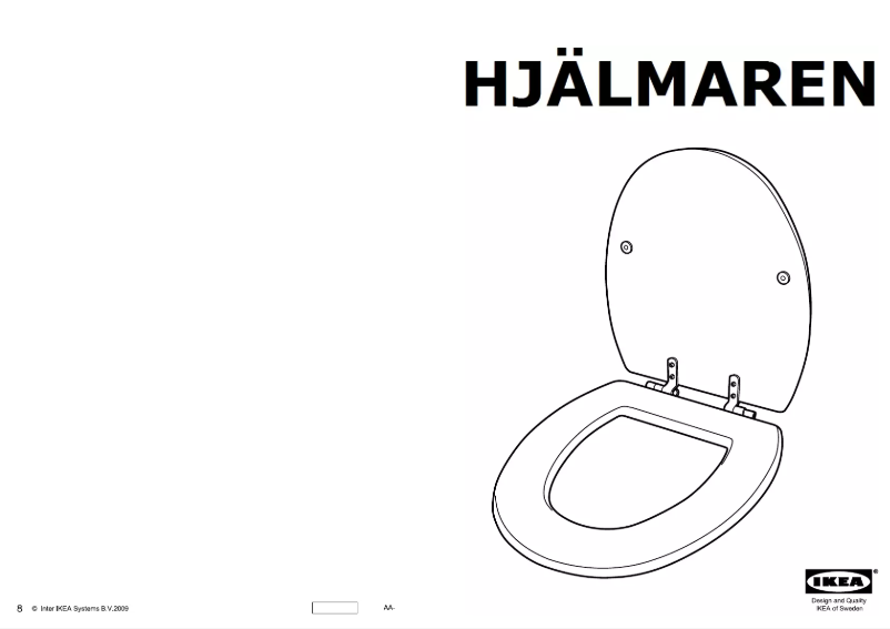 Page 1 de la notice Manuel utilisateur Ikea HJALMAREN