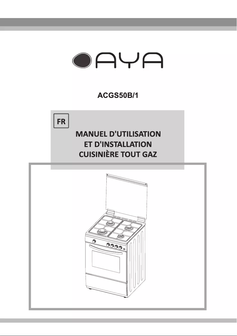 Page 1 de la notice Manuel utilisateur AYA ACGS50B/1
