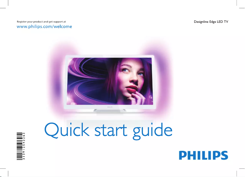 Page n°1 - Guide de démarrage rapide Philips DesignLine Edge 32PDL7906K