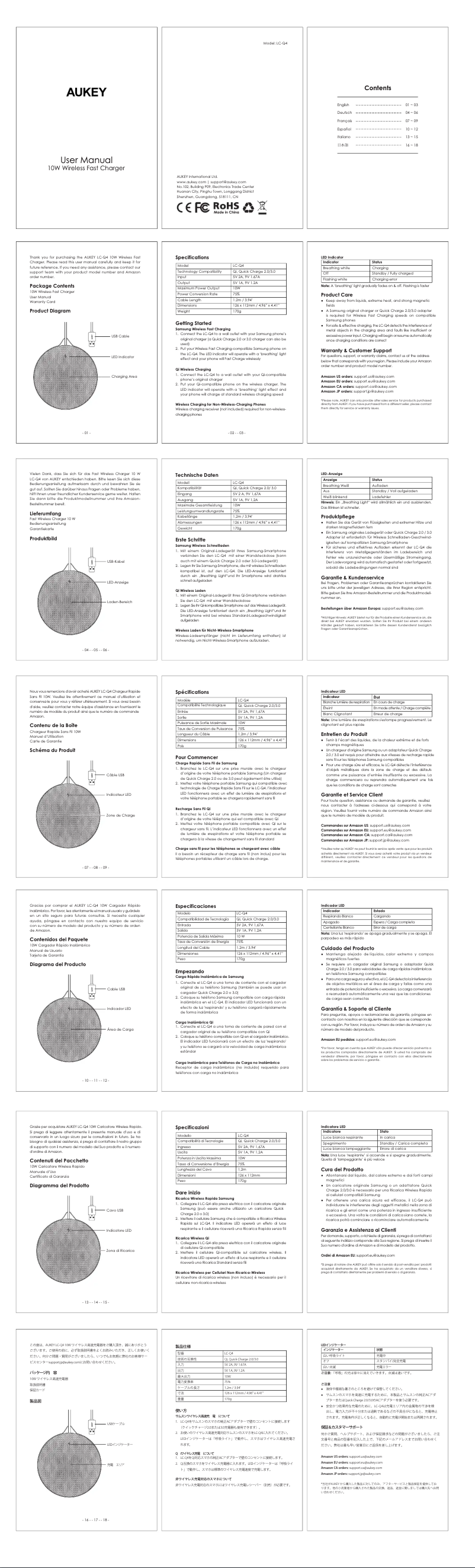 Page 1 de la notice Manuel utilisateur Aukey PB-N28