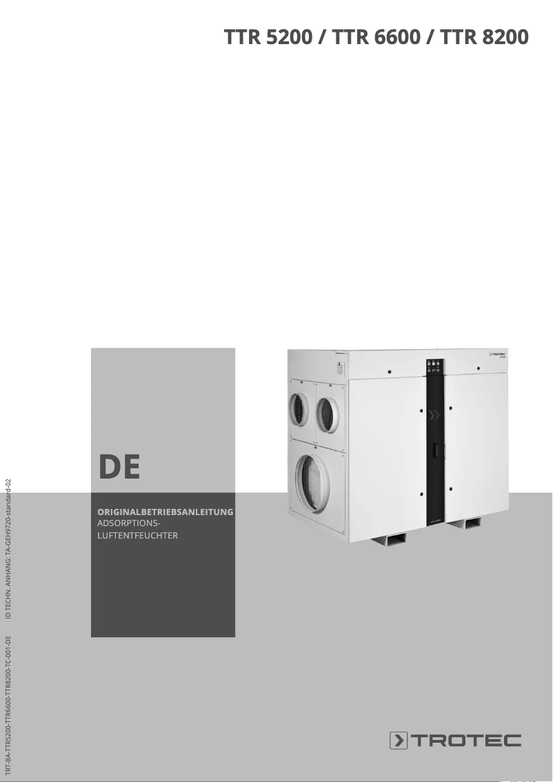 Page 1 de la notice Manuel utilisateur Trotec TTR 8200