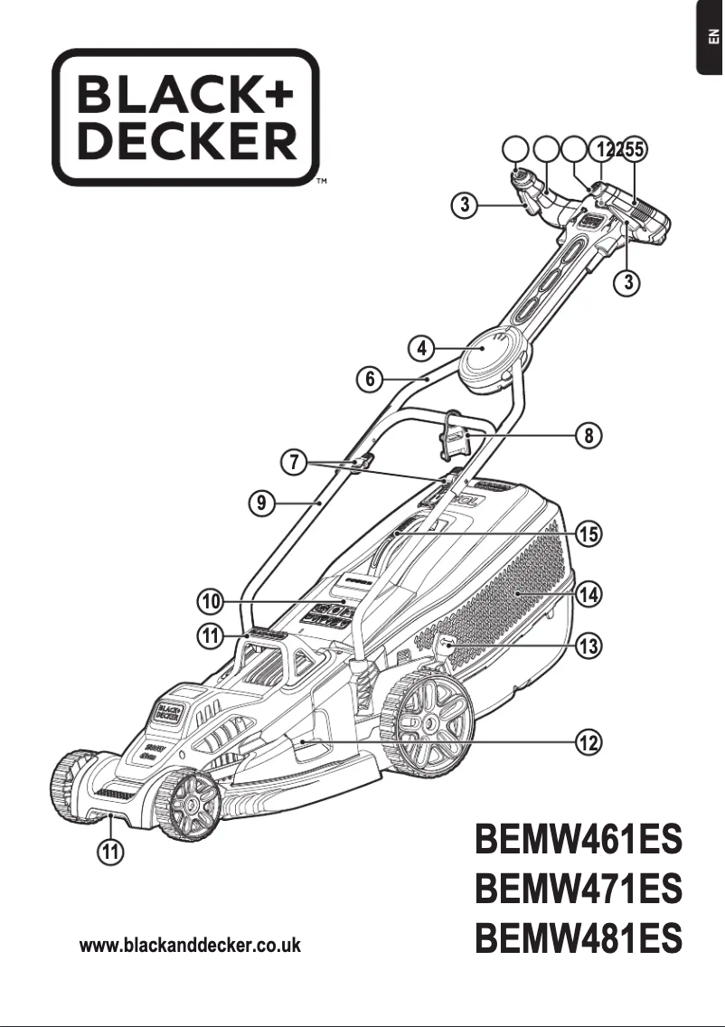 Page 1 de la notice Manuel utilisateur Black & Decker BEMW471