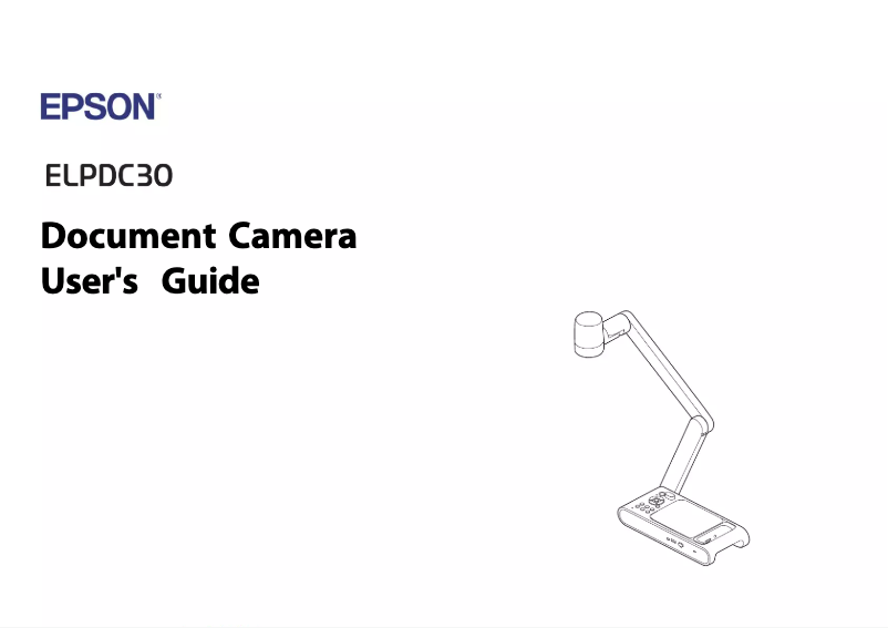 Page 1 de la notice Manuel utilisateur Epson ELPDC30