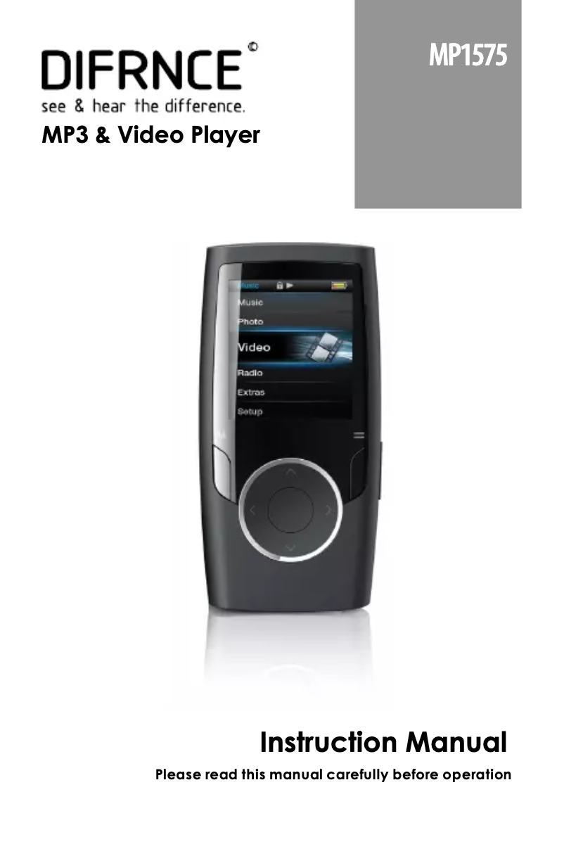 Page 1 de la notice Manuel utilisateur Difrnce MP1575