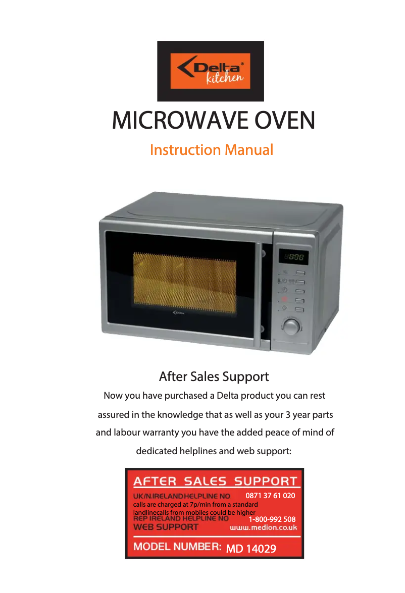 Page 1 de la notice Manuel utilisateur Medion MD 14029