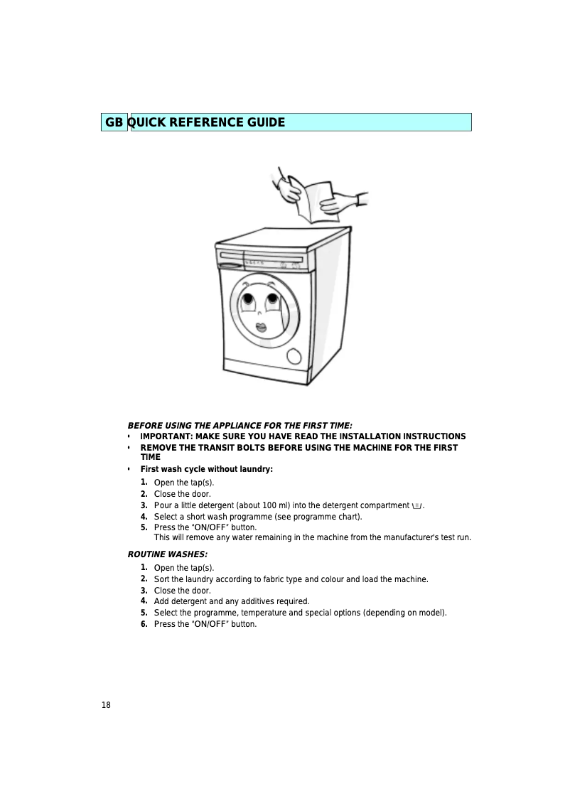 Página 1 del manual Manual de usuario Ignis AWP 201