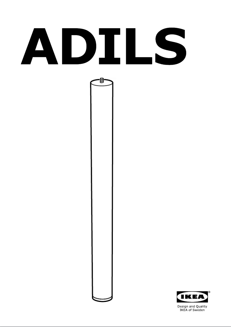 Page 1 de la notice Instructions / montage Ikea ADILS