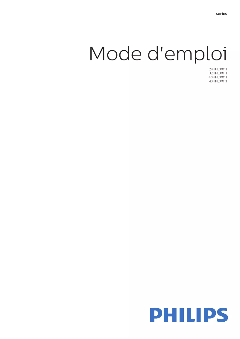 Image de la première page du manuel de l'appareil 43HFL3011T