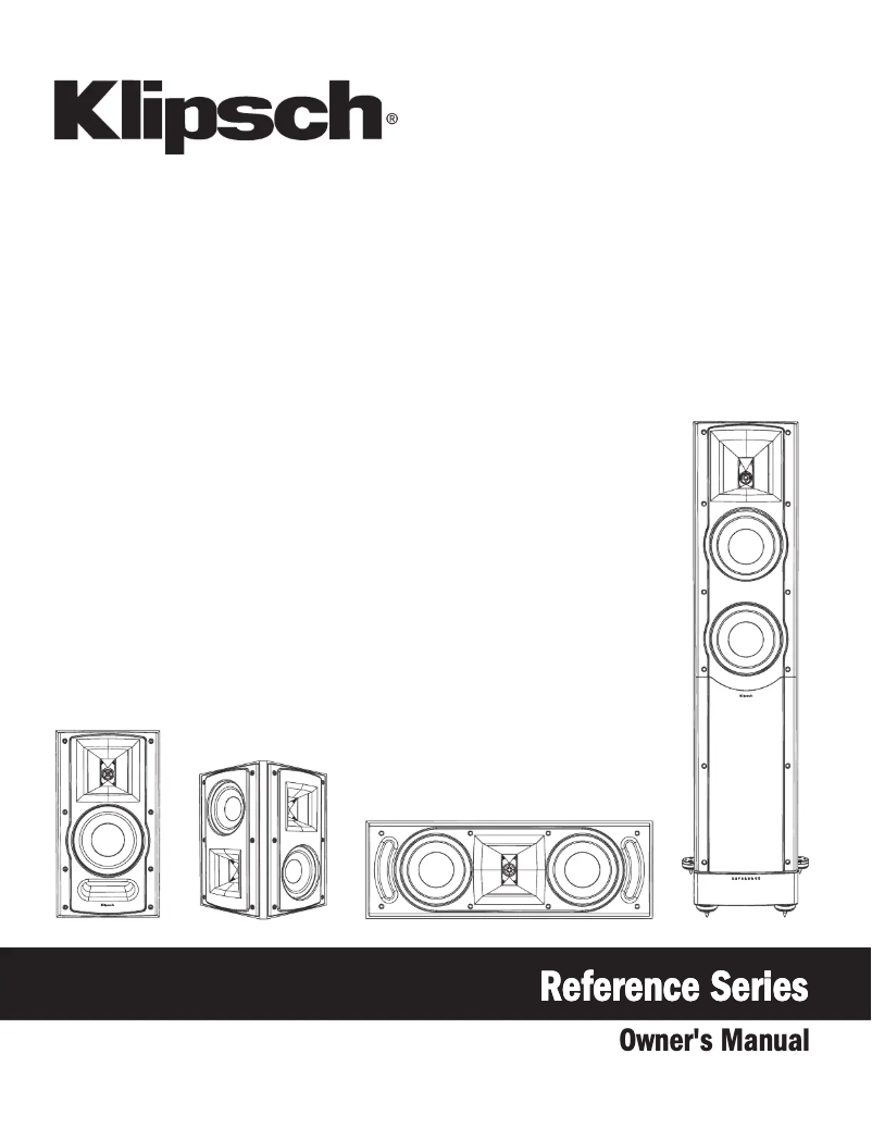 Page 1 de la notice Manuel utilisateur Klipsch RF-7