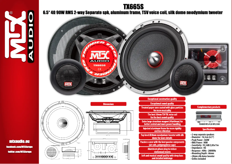 Página 1 del manual Manual de usuario MTX Audio TX665S