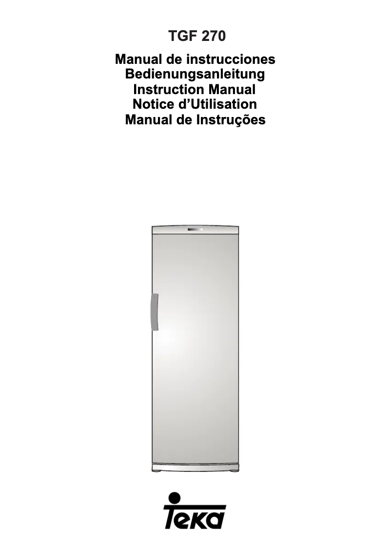 Página 1 del manual Manual de usuario Teka TGF 270