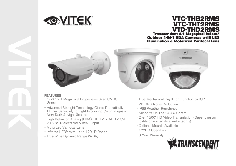 Página 1 del manual Manual de usuario Vitek VTC-THT2RMS