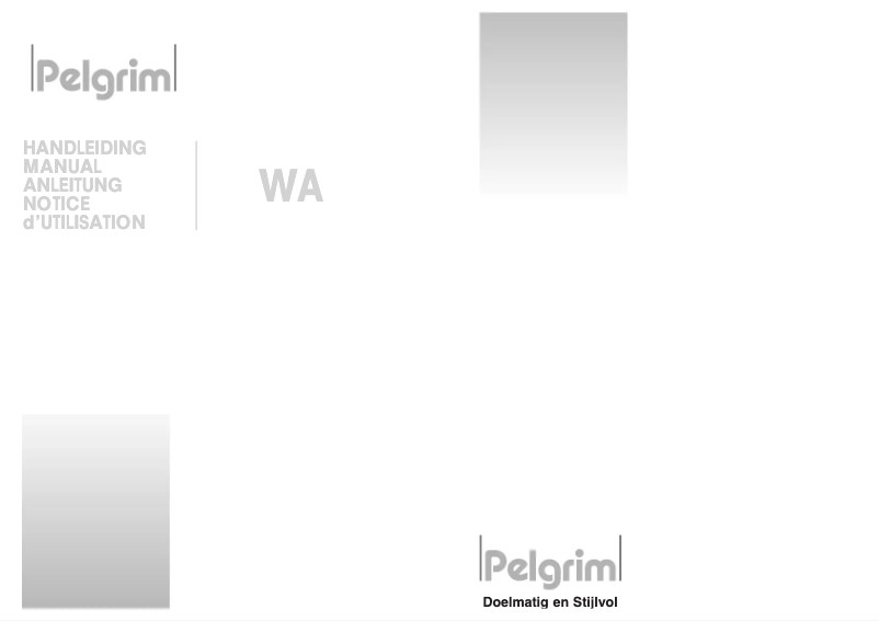 Page 1 of the manual User Manual Pelgrim WA51