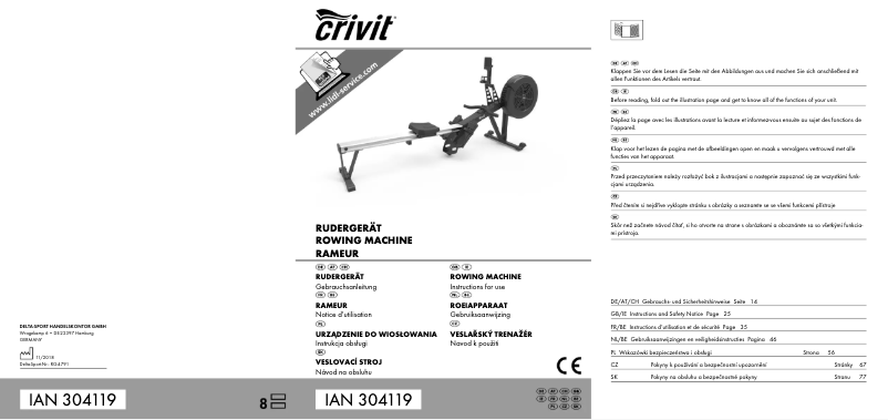 Page 1 of the manual User Manual Crivit IAN 304119