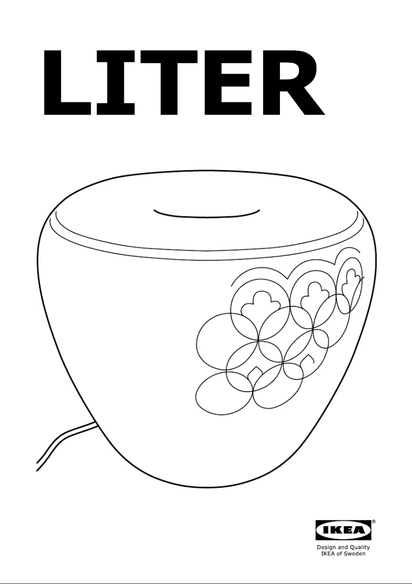 Page 1 de la notice Manuel utilisateur Ikea LITER