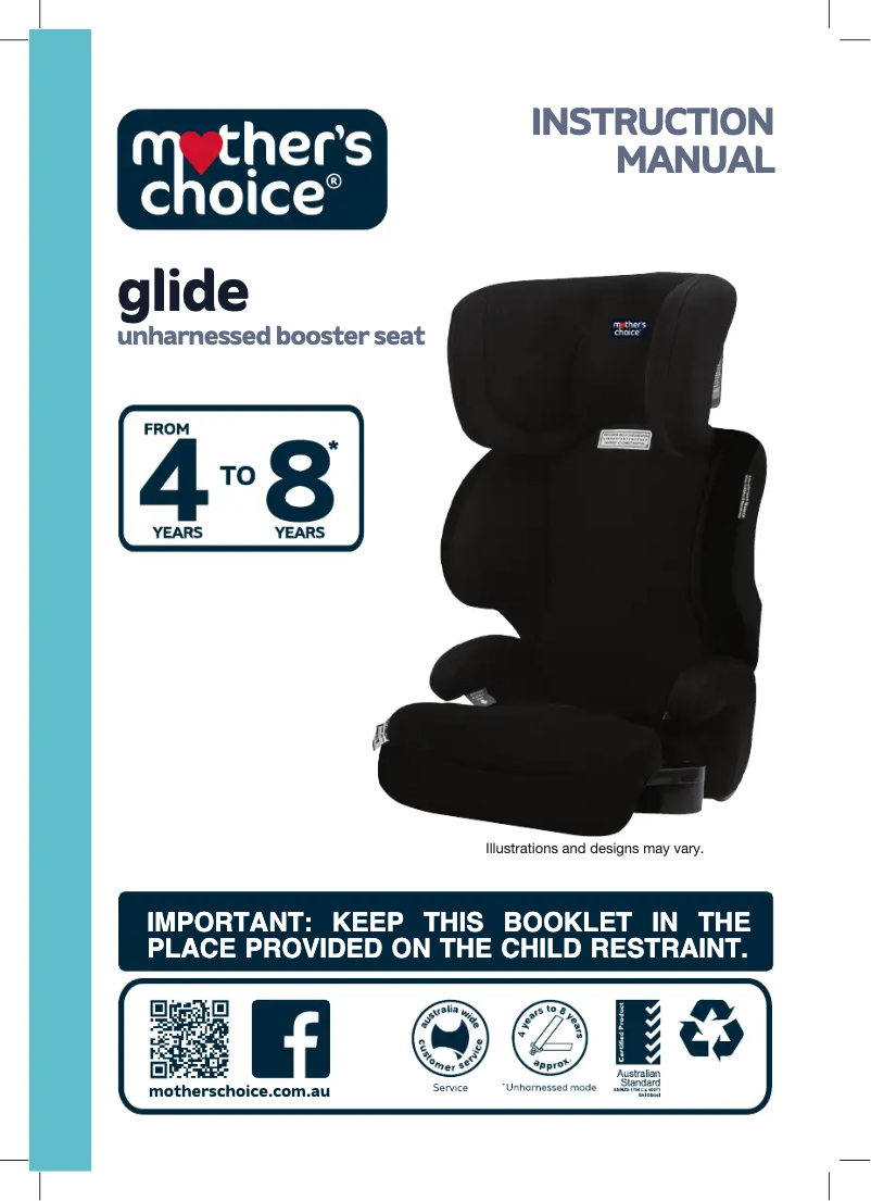 Page 1 de la notice Manuel utilisateur Mother's Choice Glide