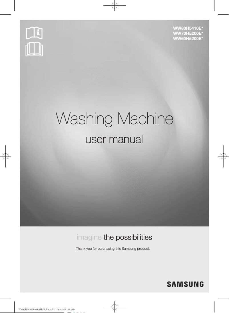 Página 1 del manual Manual de usuario Samsung WW60H5200EW