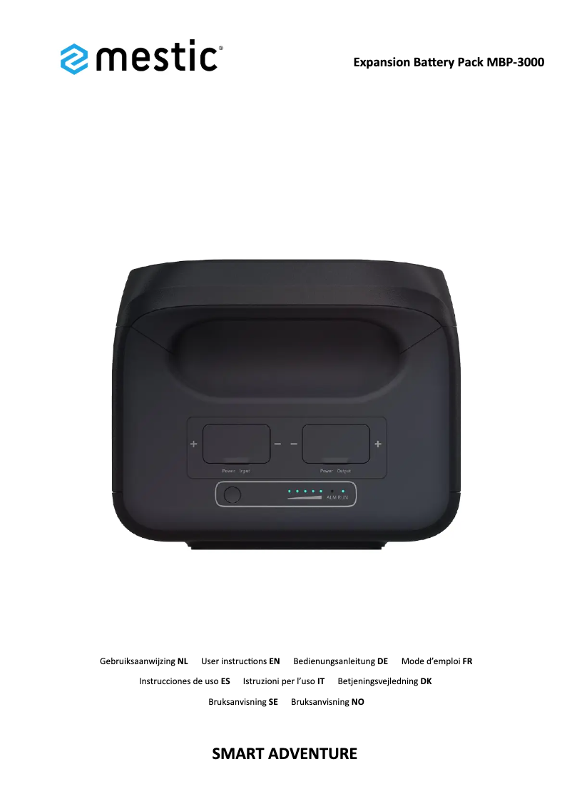 Page 1 of the manual User Manual Mestic MBP-3000