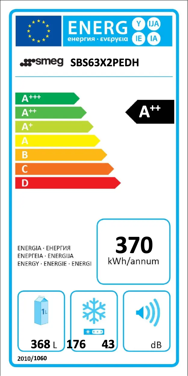 Page 1 de la notice Manuel utilisateur Smeg SBS63X2PEDH