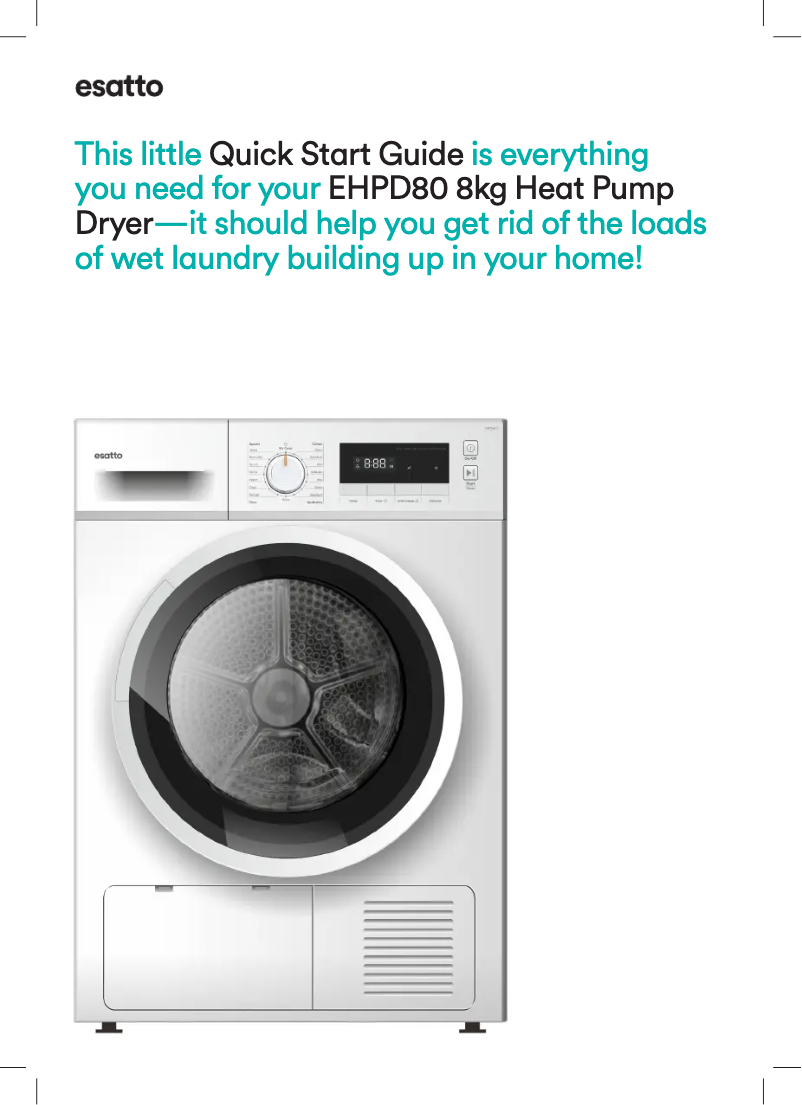 Página 1 del manual Guía de inicio rápido Esatto EHPD80