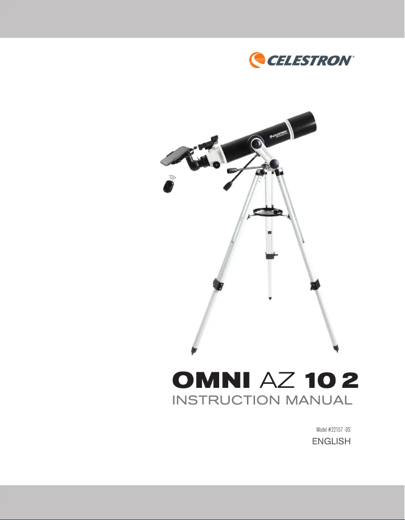 Page 1 de la notice Manuel utilisateur Celestron Omni XLT 102