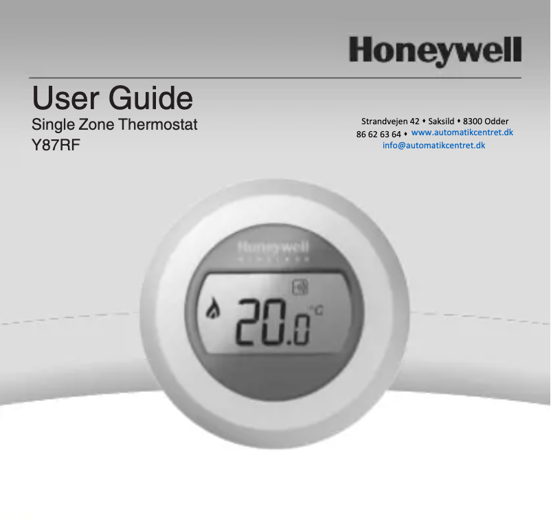 Page 1 de la notice Manuel utilisateur Honeywell Round Wireless Modulation Y87RF
