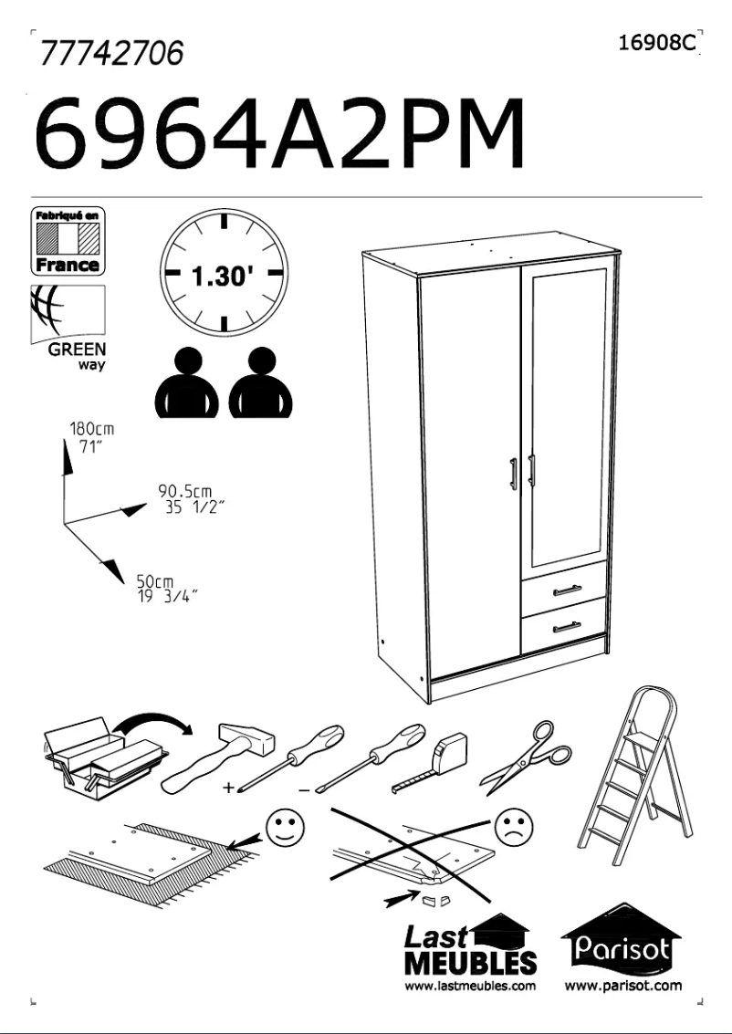 Page 1 de la notice Manuel utilisateur Parisot Infinity 6964A2PM