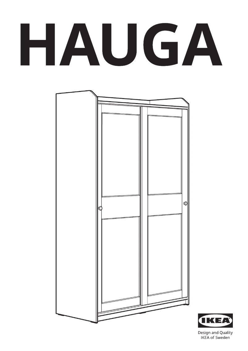 Page 1 de la notice Manuel utilisateur Ikea HAUGA 605.458.85