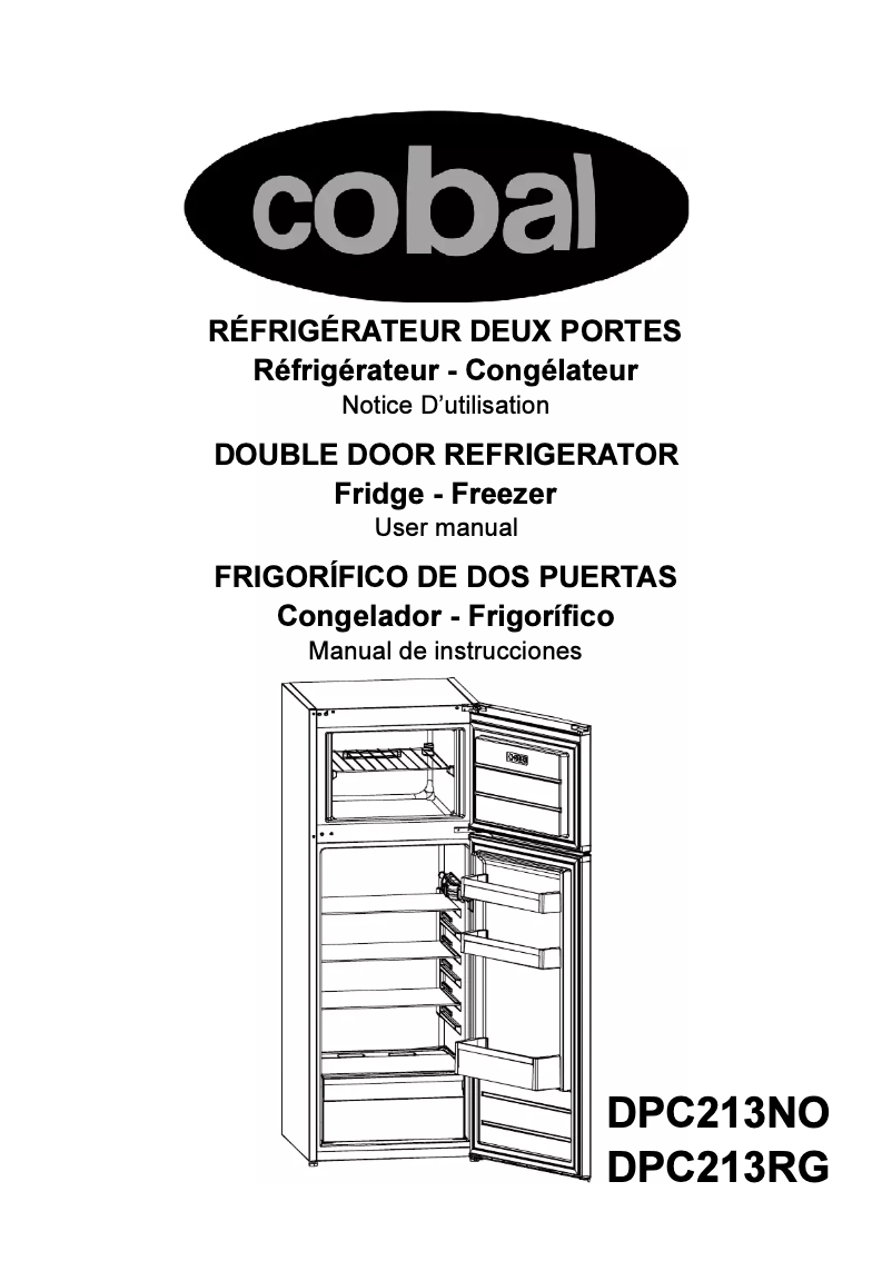 Page 1 de la notice Manuel utilisateur Cobal DPC213NO