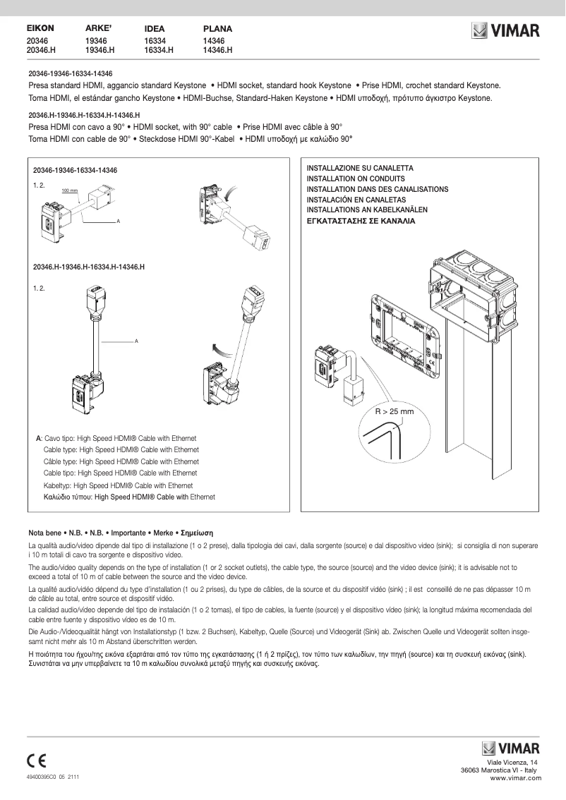 Página 1 del manual Manual de usuario Vimar 20346.B