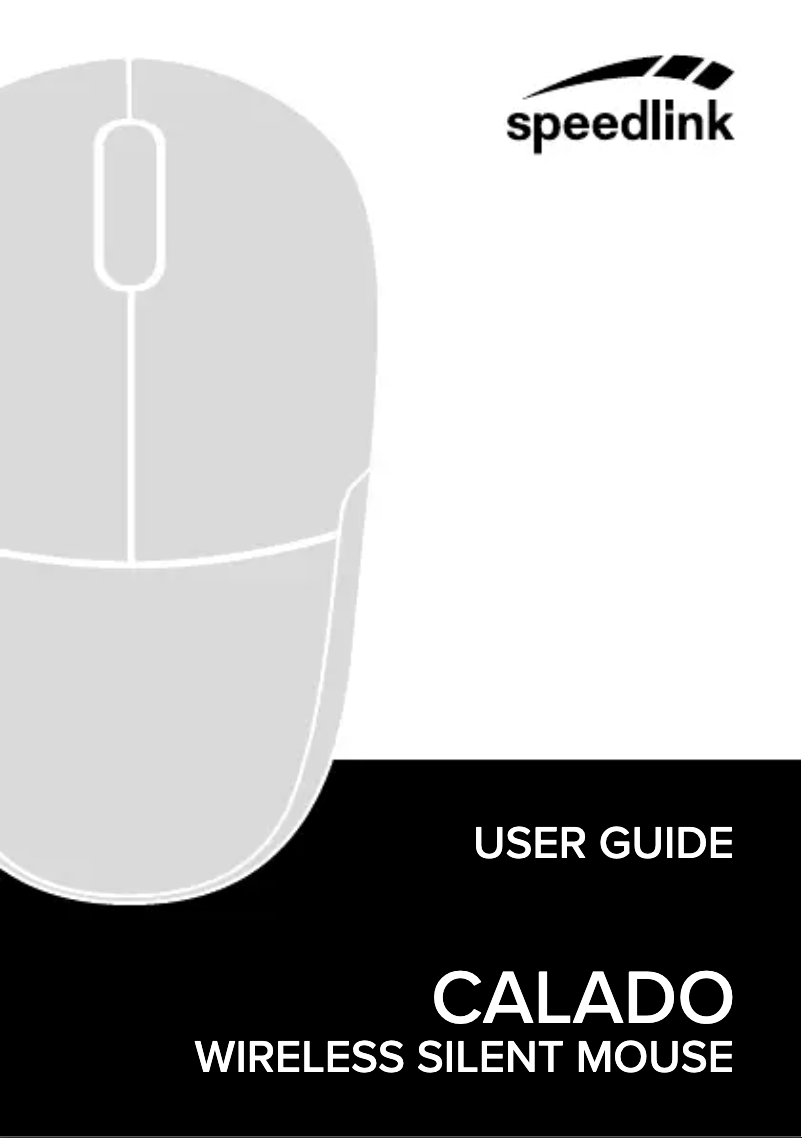Page 1 of the manual User Manual Speed-Link Calado