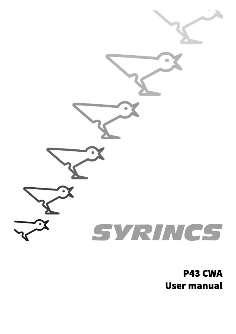 Page 1 de la notice Manuel utilisateur Syrincs P43 CWA