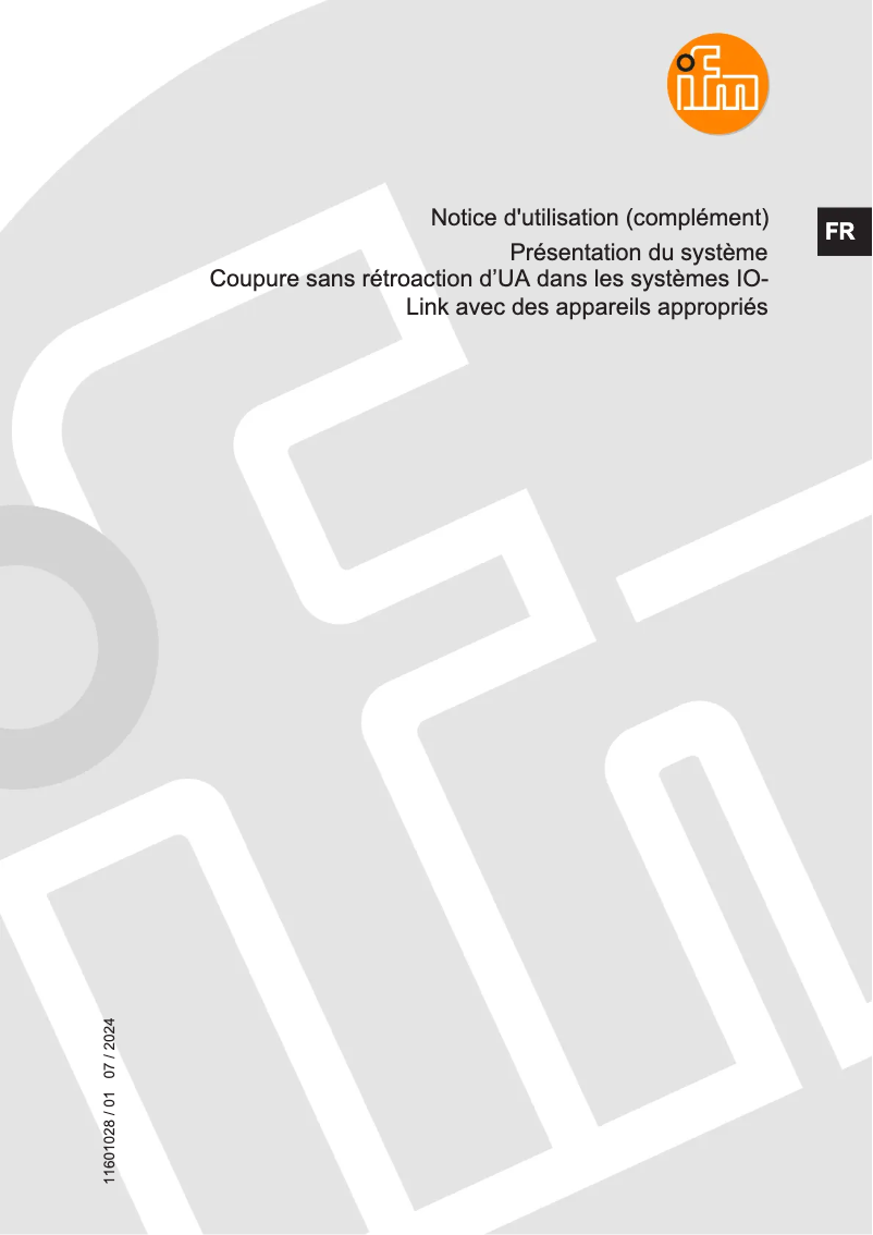 Page 1 de la notice Manuel utilisateur IFM AL1420