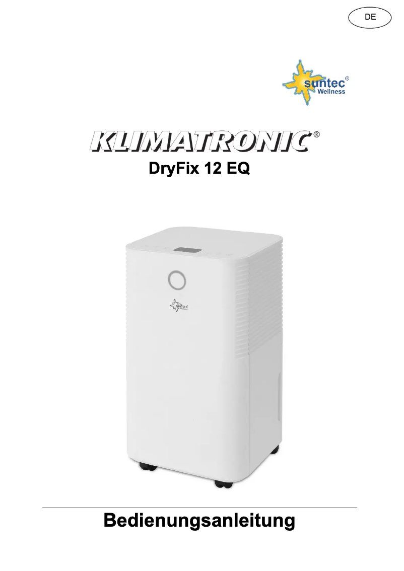 Page 1 de la notice Manuel utilisateur Suntec DryFix 12 EQ