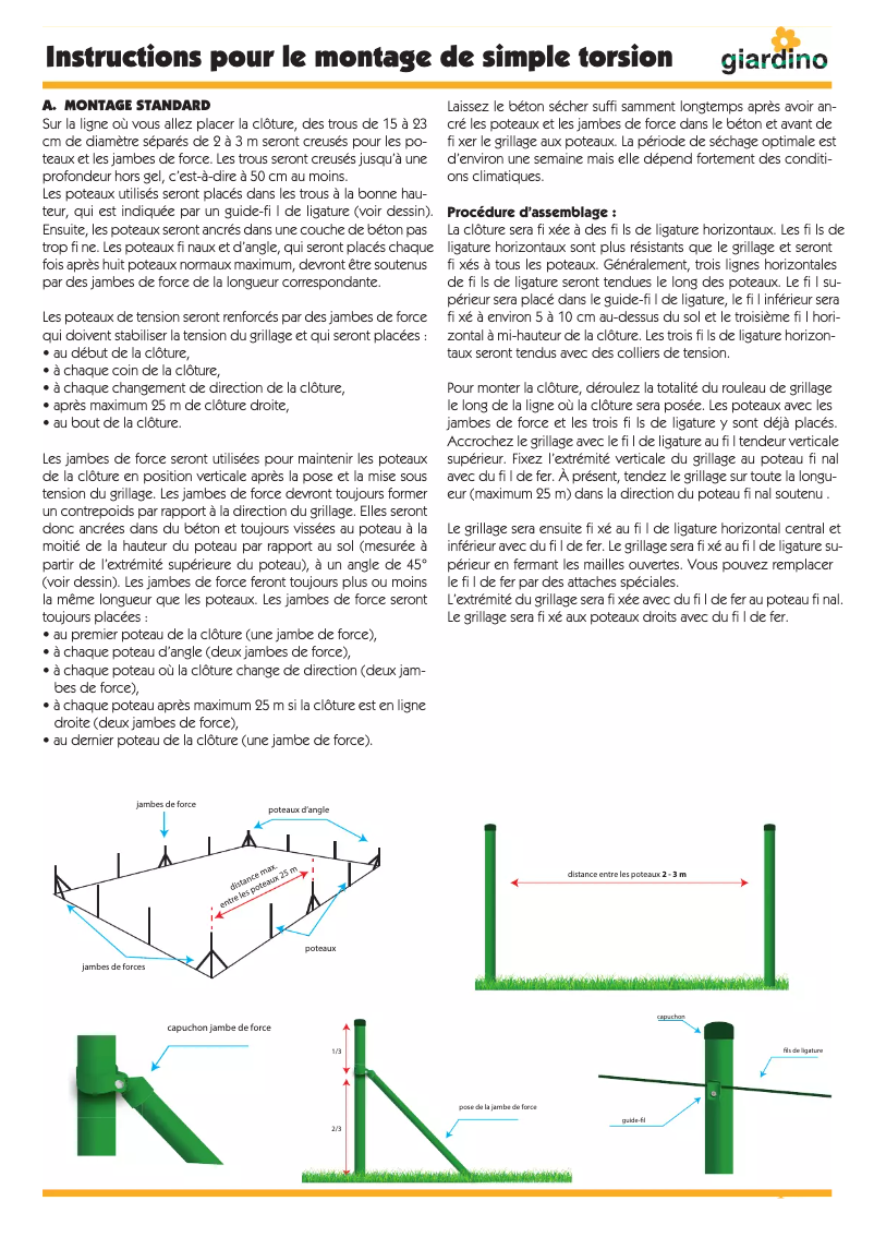 Page 1 de la notice Manuel utilisateur Giardino 1920013