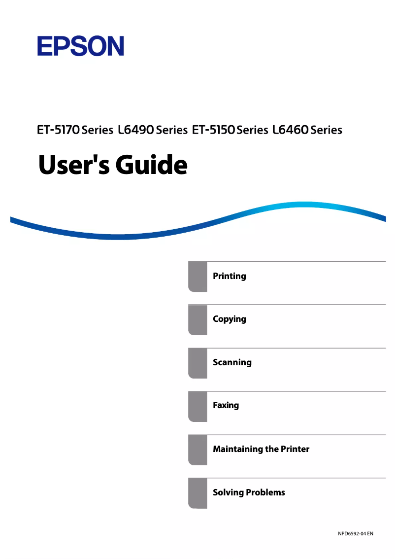 Página 1 del manual Manual de usuario Epson EcoTank L6498