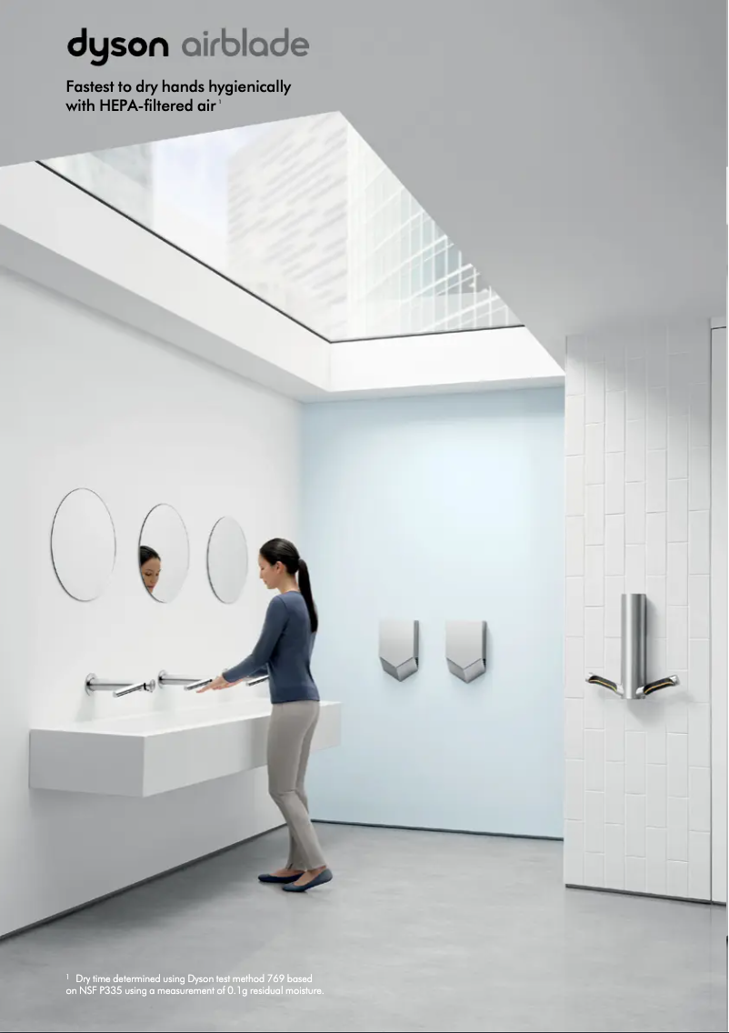 Página 1 del manual Folleto Dyson Airblade 9kJ