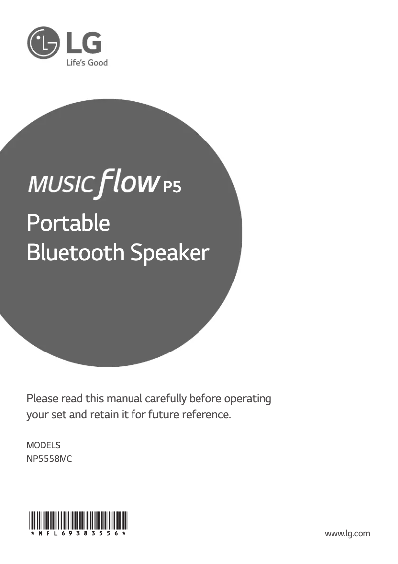 Page 1 de la notice Manuel utilisateur LG NP5558MC