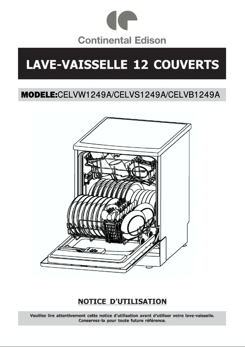 Page 1 de la notice Manuel utilisateur Continental Edison CELVS1249A