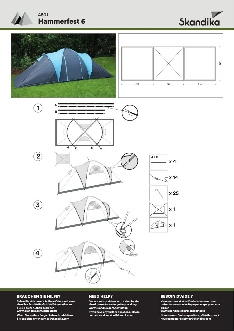 Page 1 de la notice Manuel utilisateur Skandika Hammerfest 6