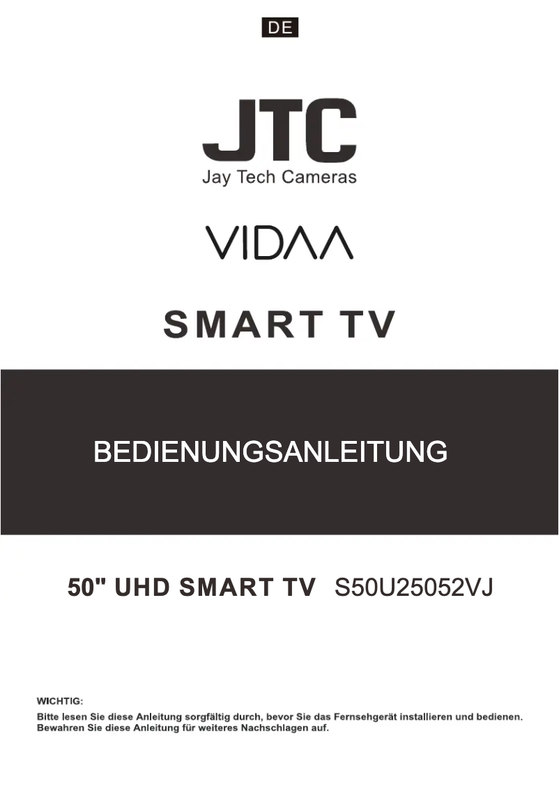 Page 1 of the manual User Manual JTC S50U25052VJ