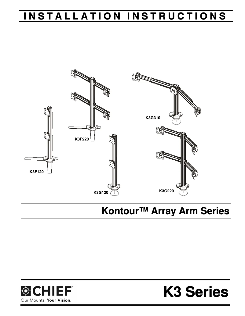Page 1 de la notice Manuel utilisateur Chief K3G310B