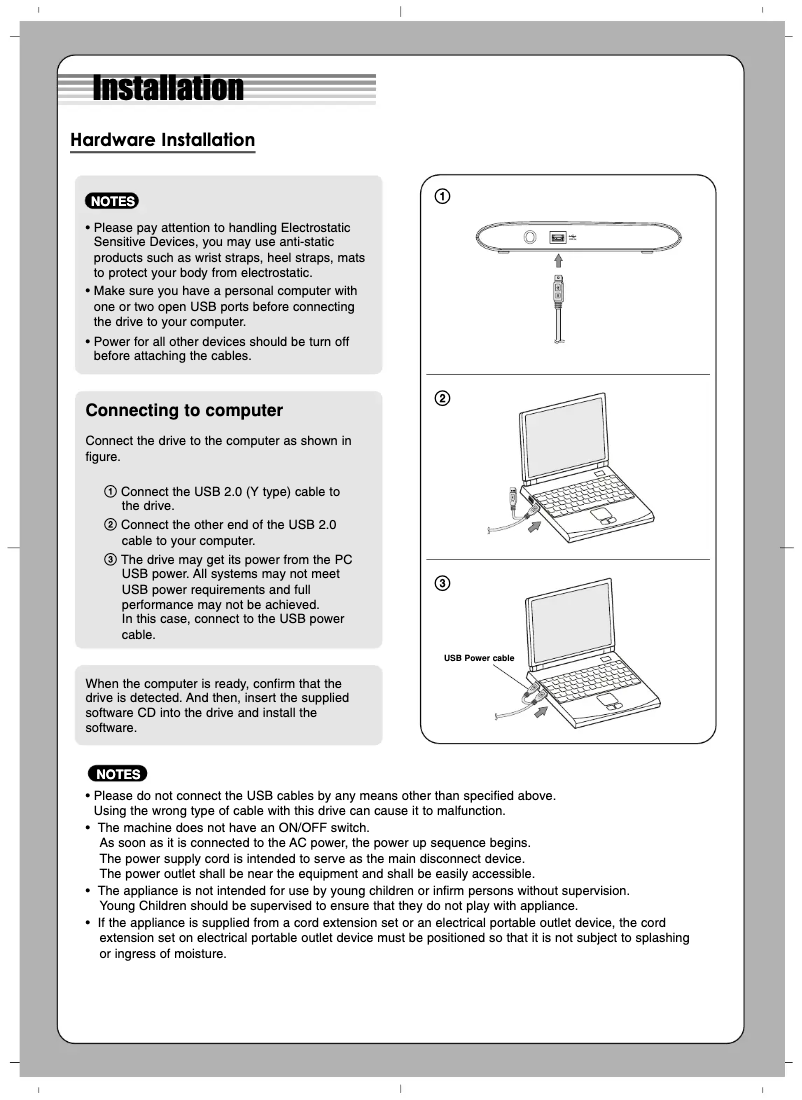 Page 1 de la notice Manuel utilisateur LG GP08NU6R
