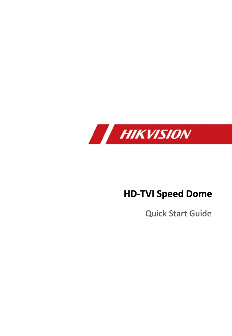 Página 1 del manual Guía de inicio rápido Hikvision DS-2AE7225TI-A