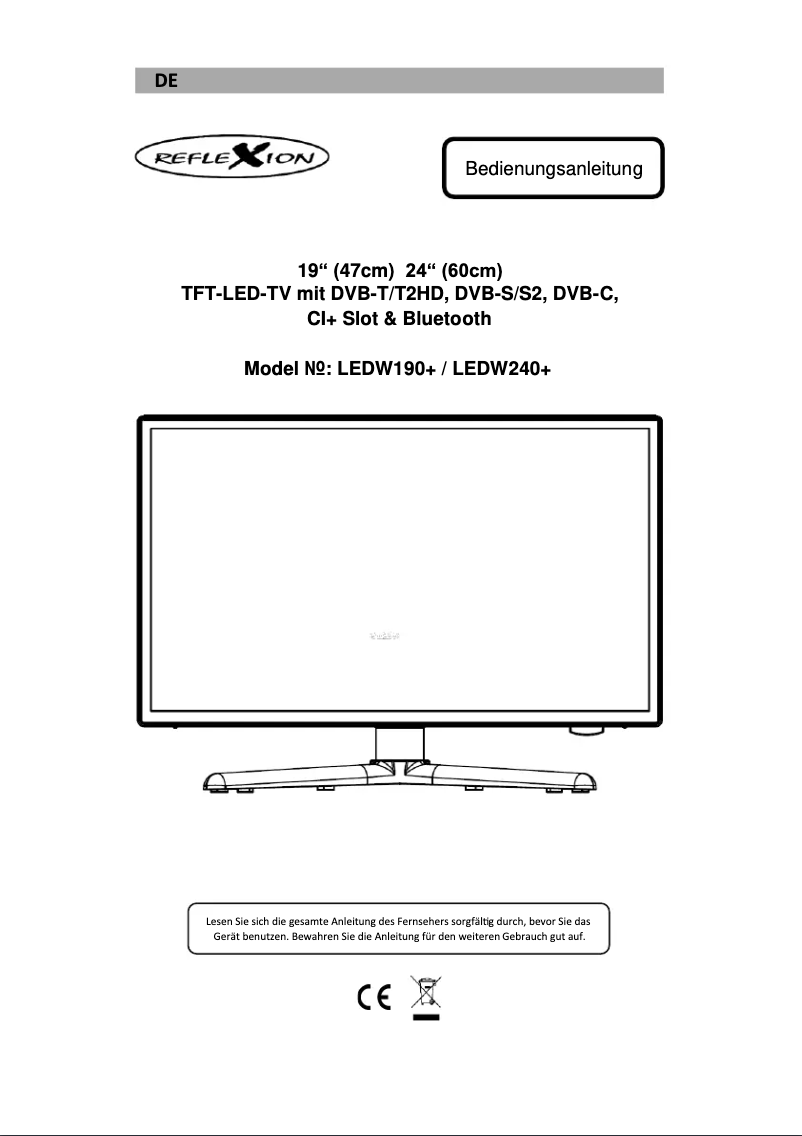 Page 1 of the manual User Manual Reflexion LEDW240+