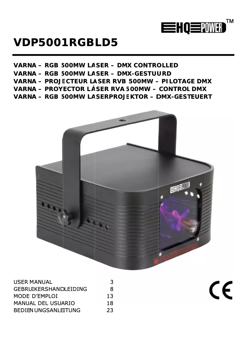 Page 1 de la notice Manuel utilisateur HQ Power VARNA