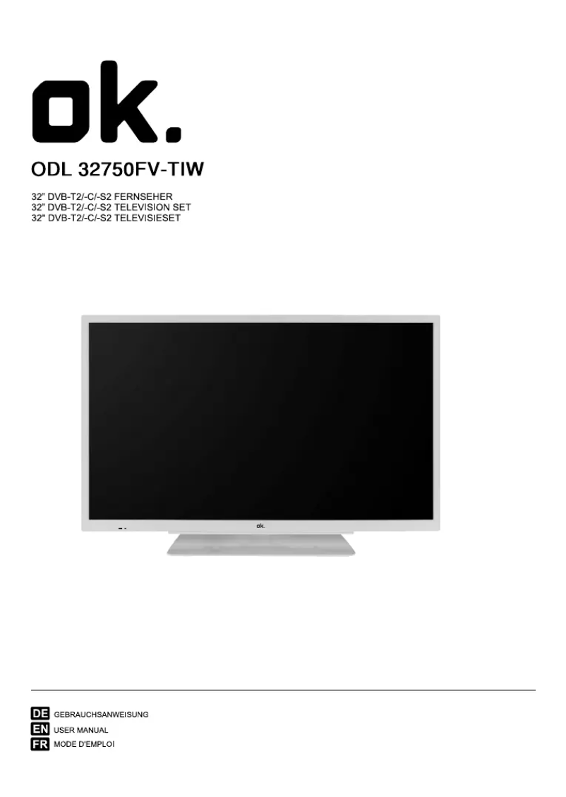Page 1 de la notice Manuel utilisateur OK ODL 32750FV TIW