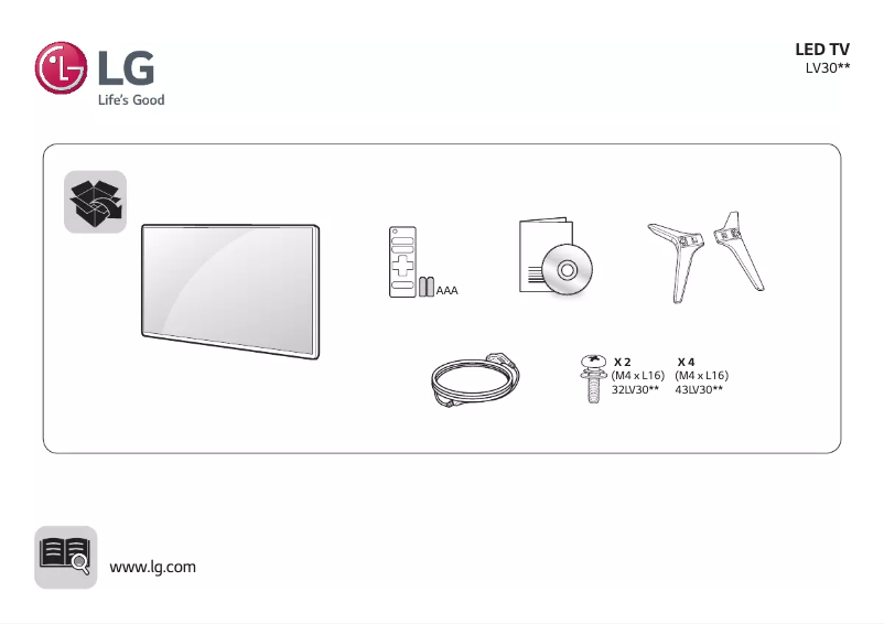 Page 1 of the manual User Manual LG 43LV300C