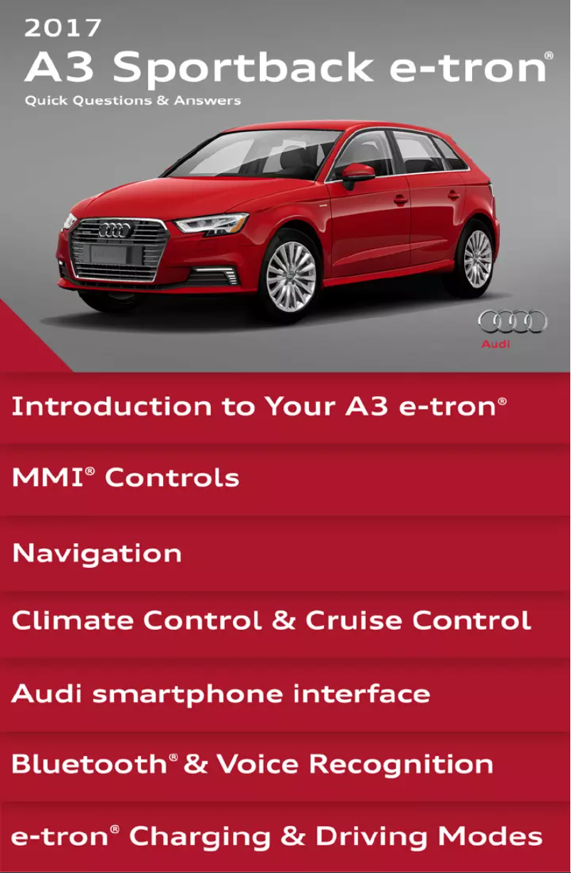 Página 1 del manual Manual de usuario Audi A3 Sportback e-tron (2017)
