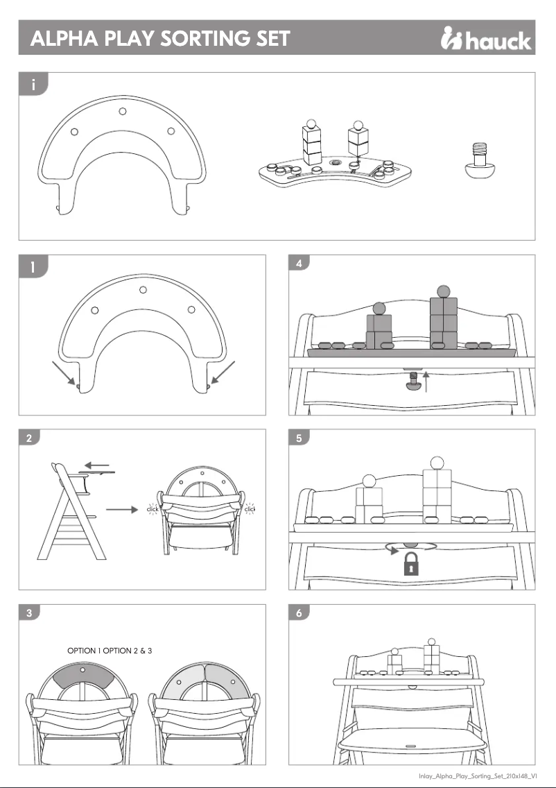 Page 1 de la notice Manuel utilisateur Hauck Alpha Play Sorting Set